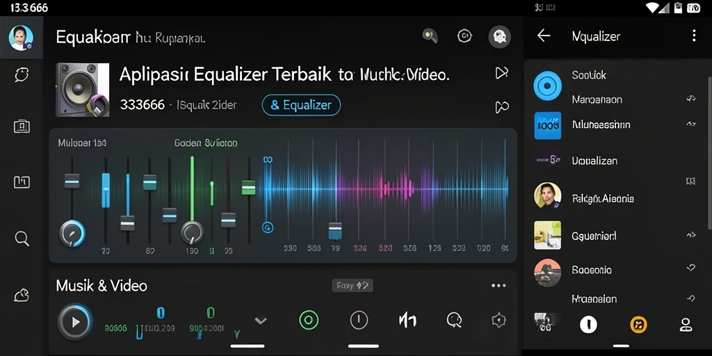 Tampilan utama aplikasi Equalizer 333666 dengan pengaturan audio yang menarik.