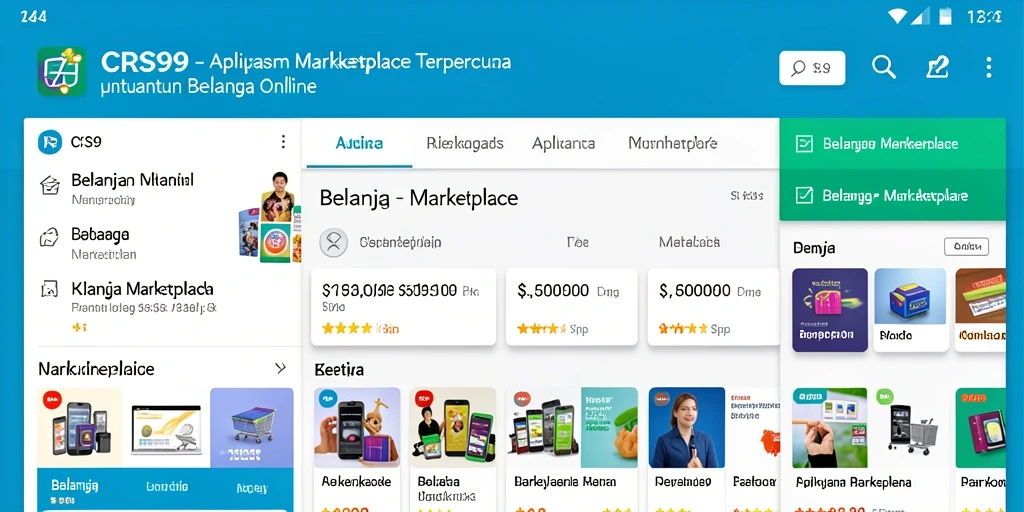 Tampilan antarmuka CRS99 yang menarik dan fungsional untuk berbelanja.