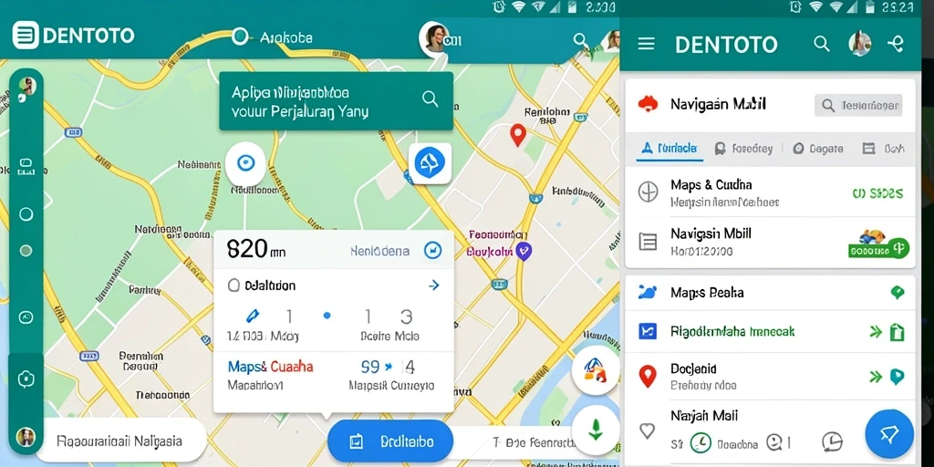 Antarmuka DENTOTO yang intuitif untuk Navigasi Mobil.