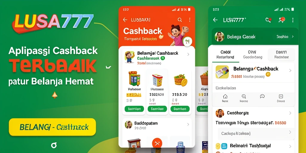 Tampilan antarmuka LUSA777 yang sederhana dan fungsional untuk Cashback.