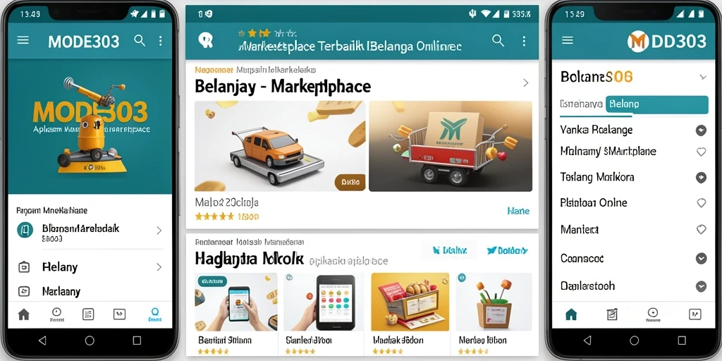 Antarmuka pengguna MODE303 yang user-friendly dan menarik.