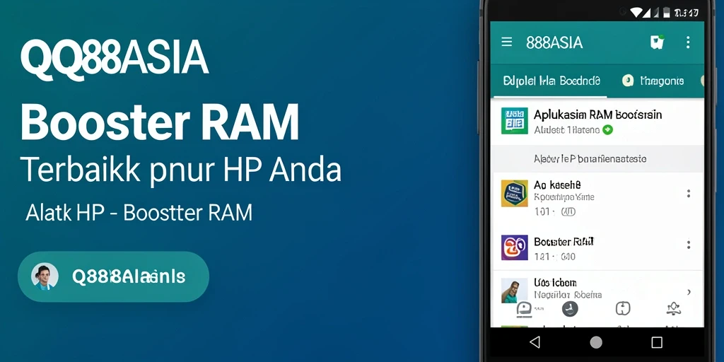 Antarmuka bersih dan fungsional dari QQ88ASIA untuk Booster RAM.